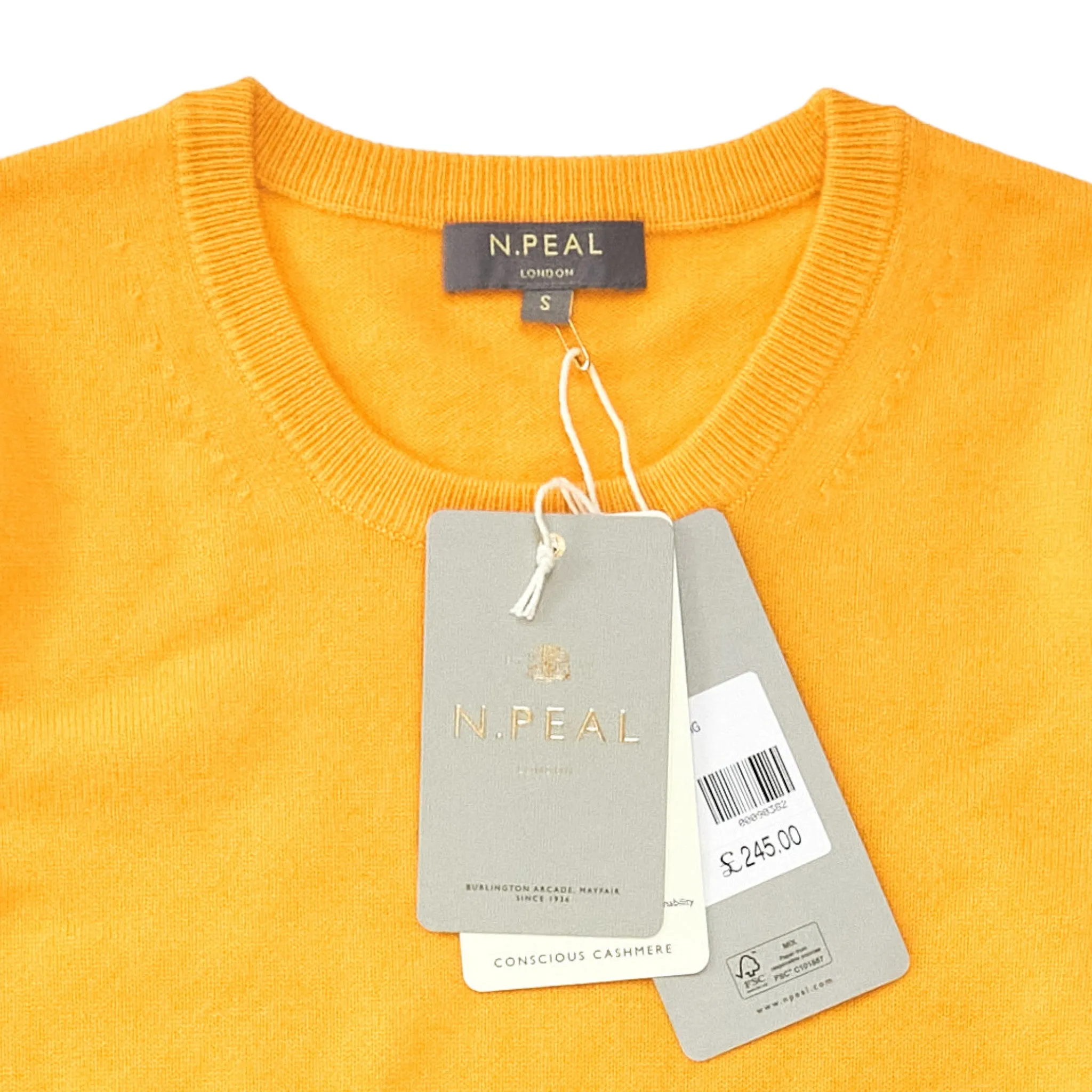 N. Peal Satsuma Orange Cashmere Sweater