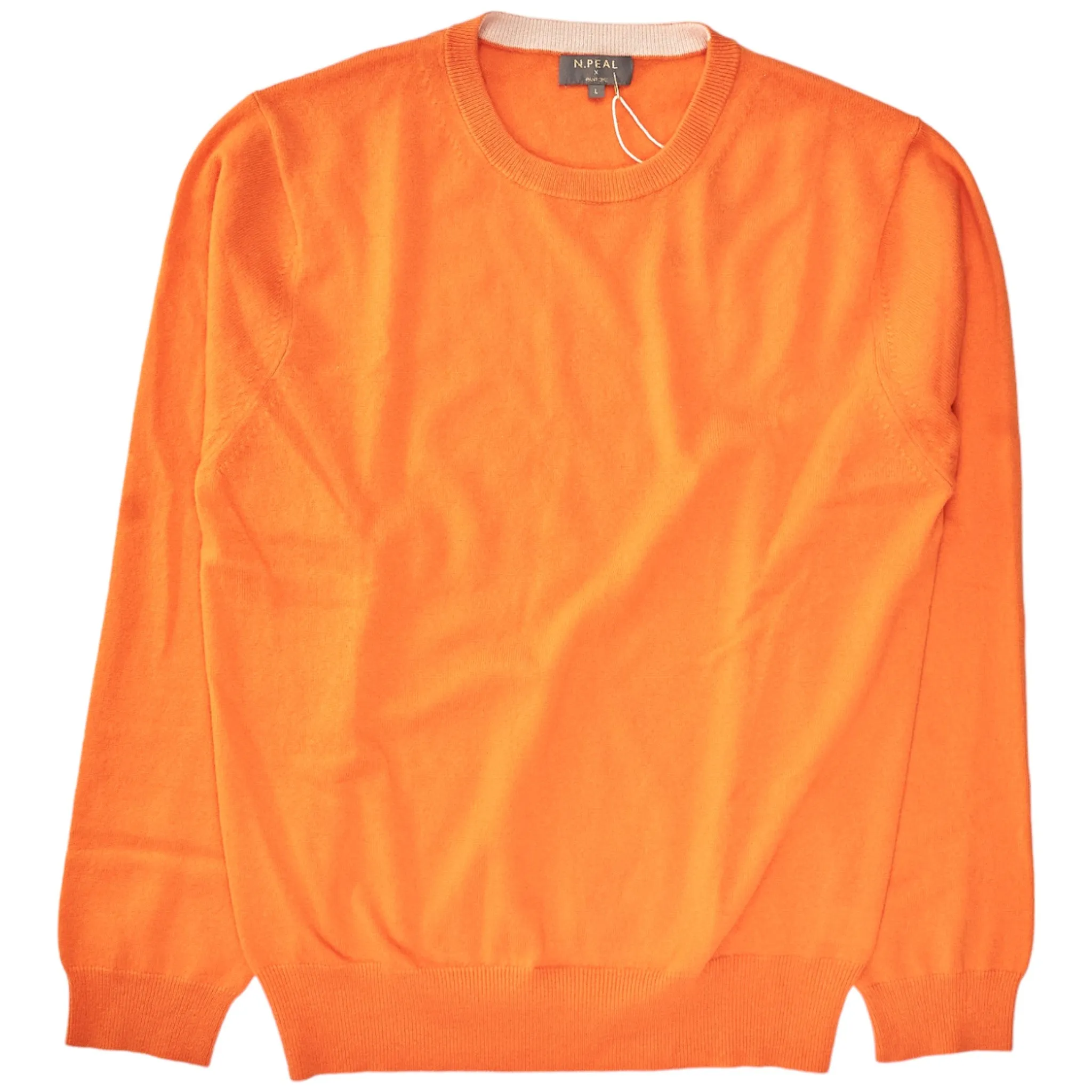 N. Peal X Pantone Carrot Cashmere Sweater