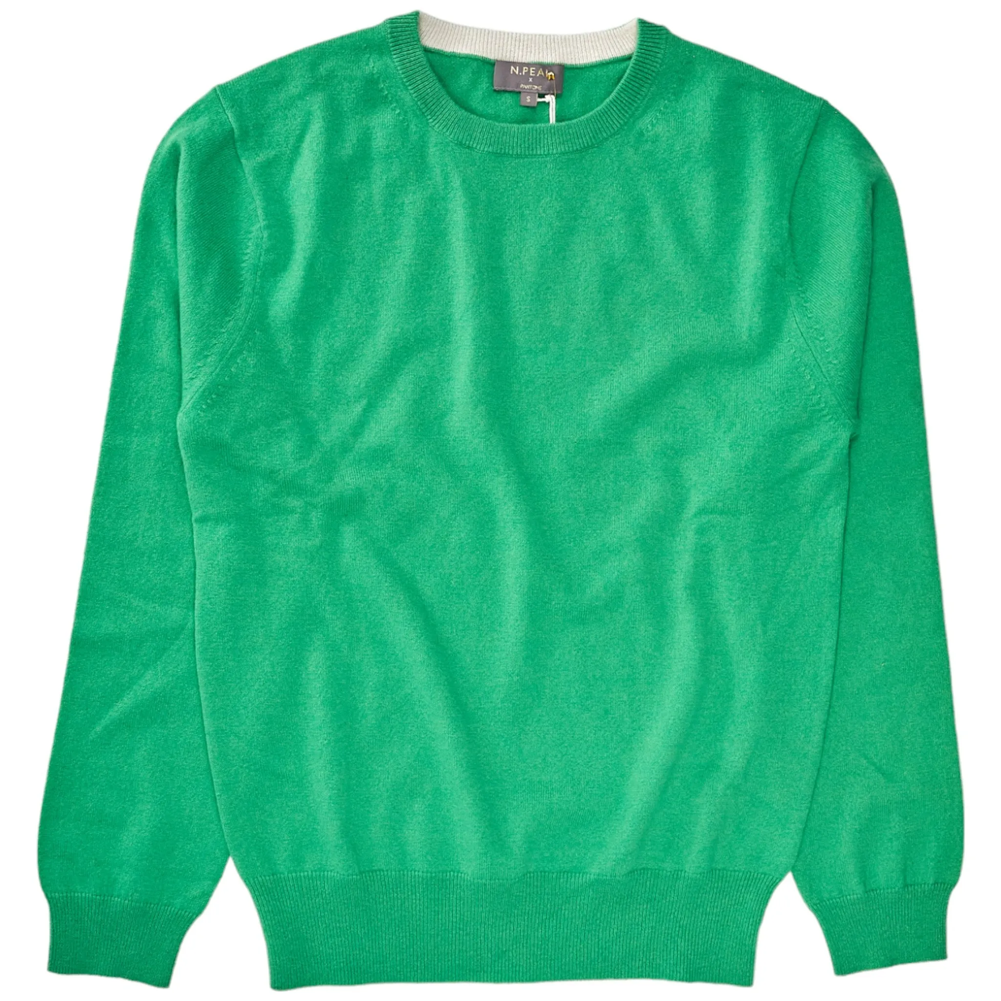 N. Peal X Pantone Green Cashmere Sweater