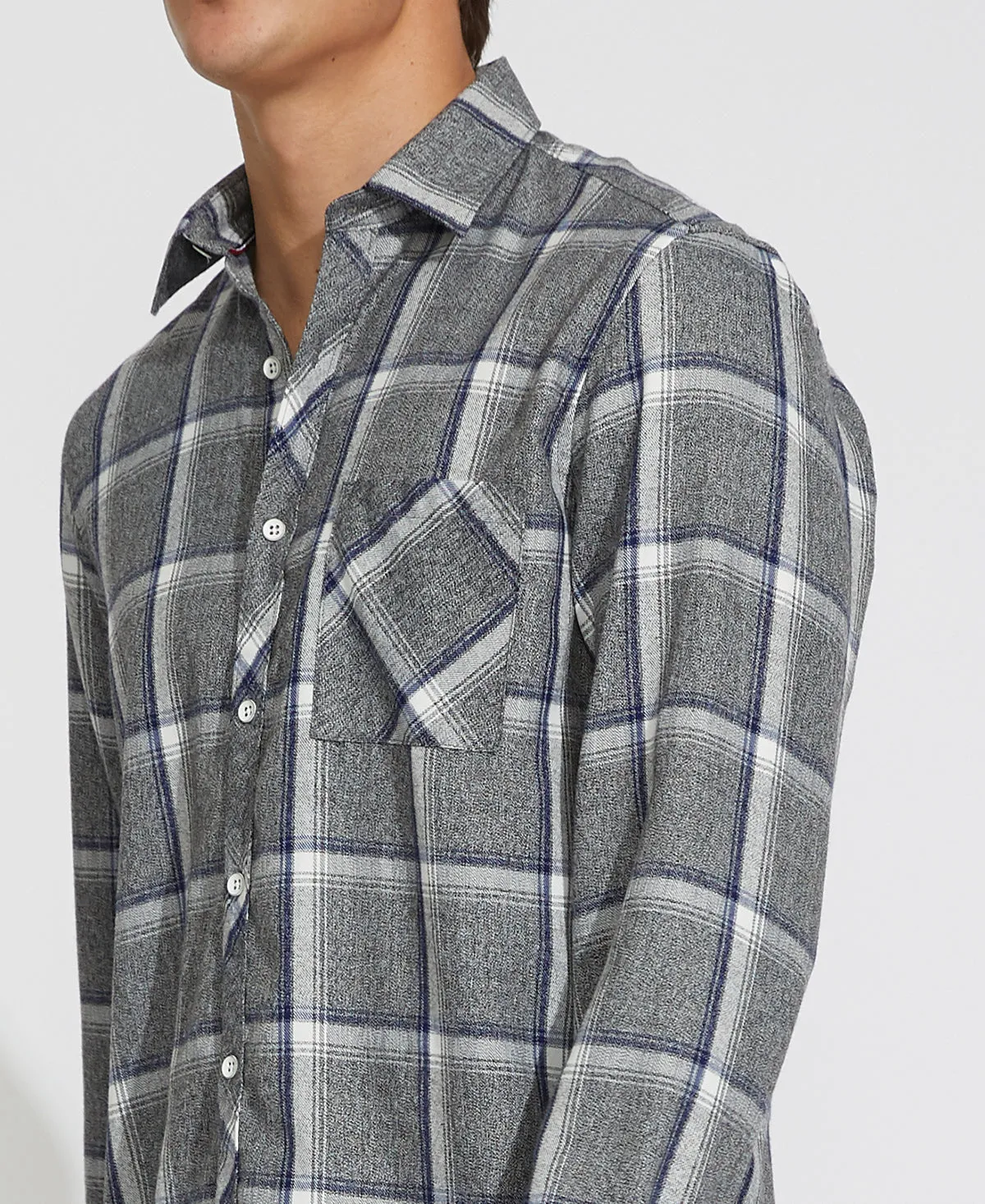 Navy Plaid Shirt - Olin Jaspe