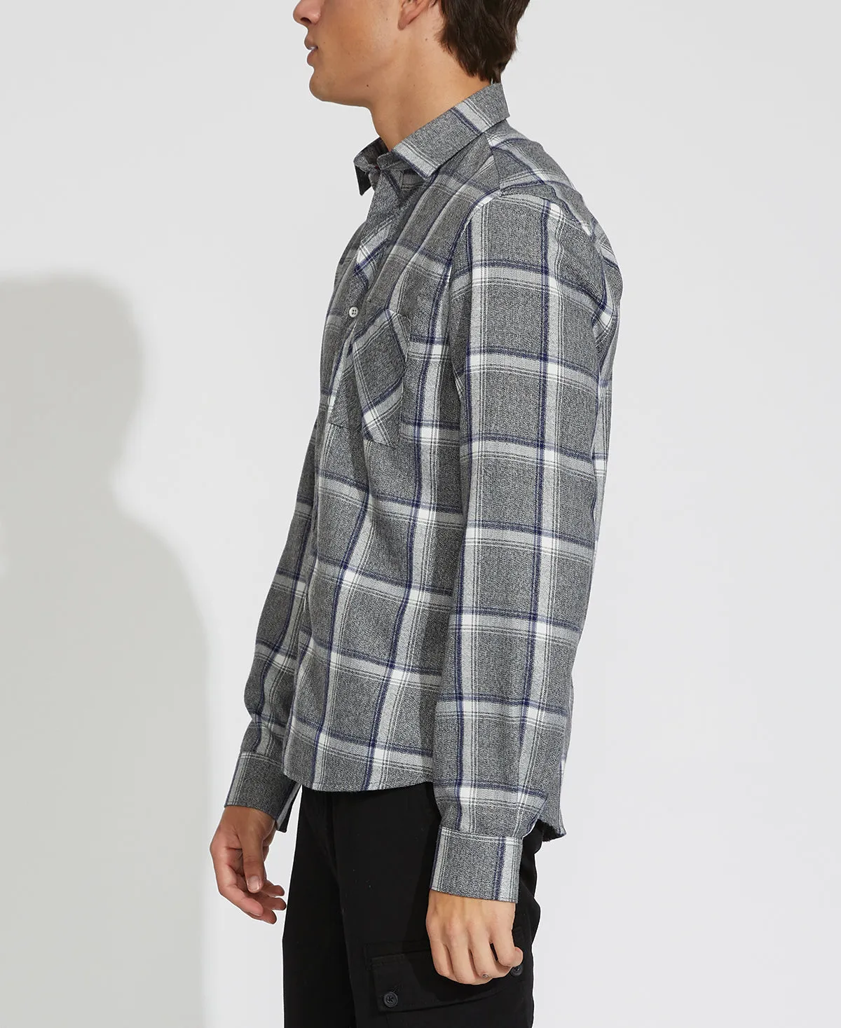 Navy Plaid Shirt - Olin Jaspe