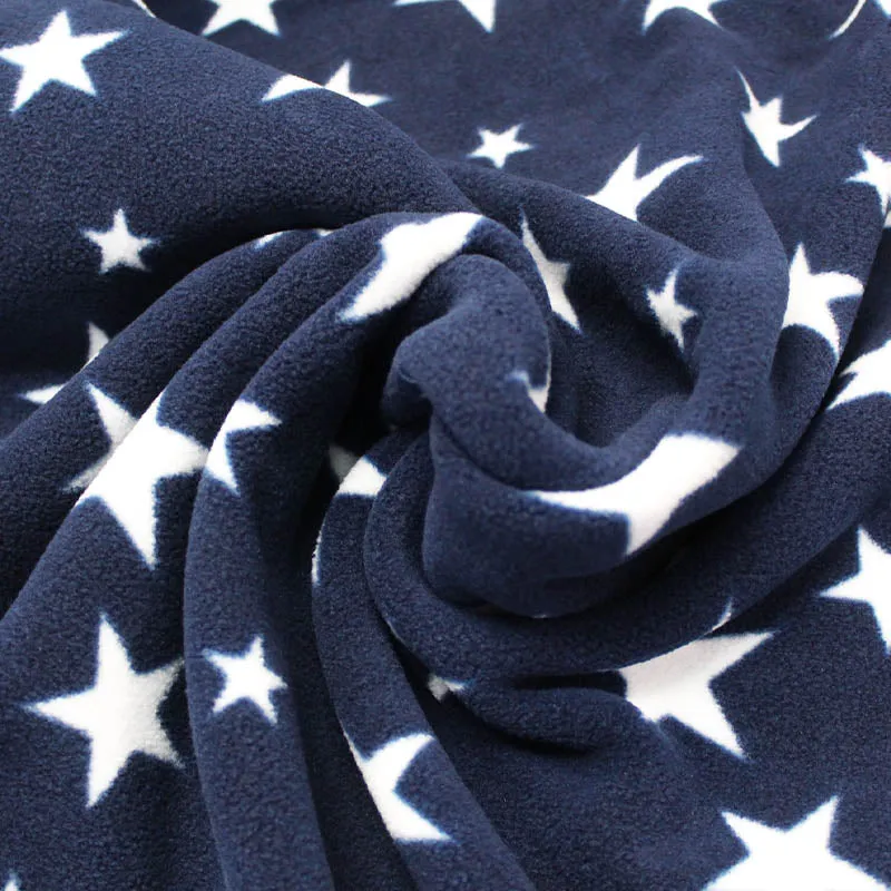 Navy with White Stars Polar Fleece