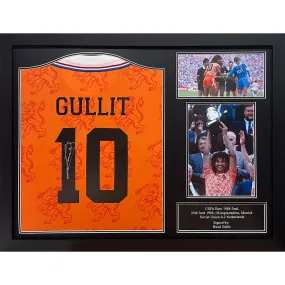 Netherlands Gullit Signed Retro Shirt (Framed)