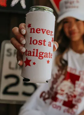 Never Lose a Tailgate Tall Drink Koozie