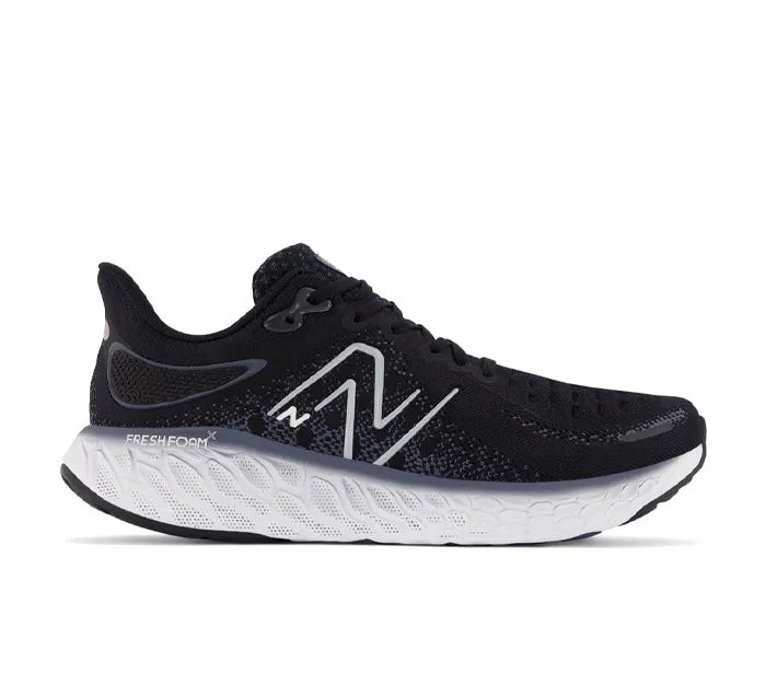 New Balance Men's 1080v12 Wide Running Shoes - Black/White