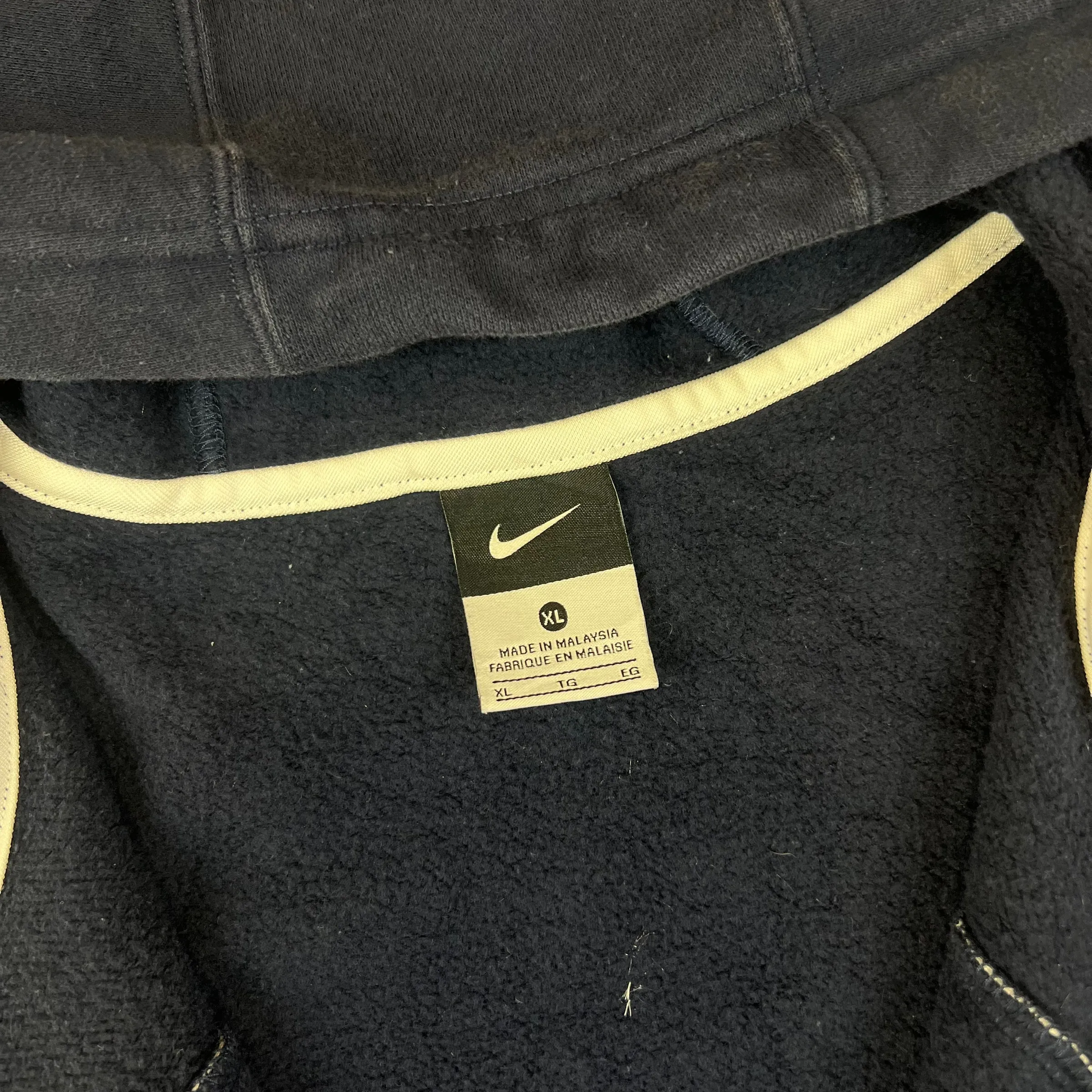 Nike 00's Navy Blue Zip Up Hoodie