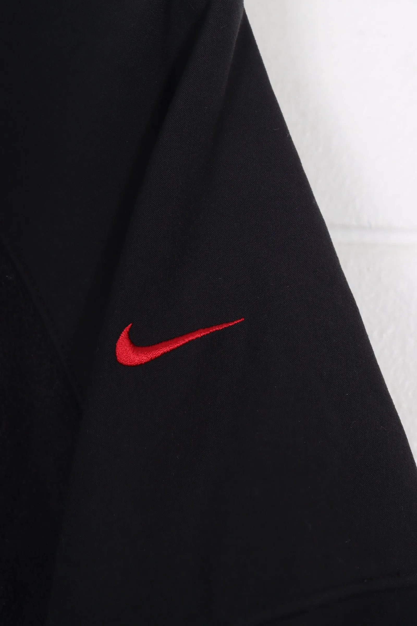 Nike Black and Red Swoosh Panel Fleece Jacket XXL