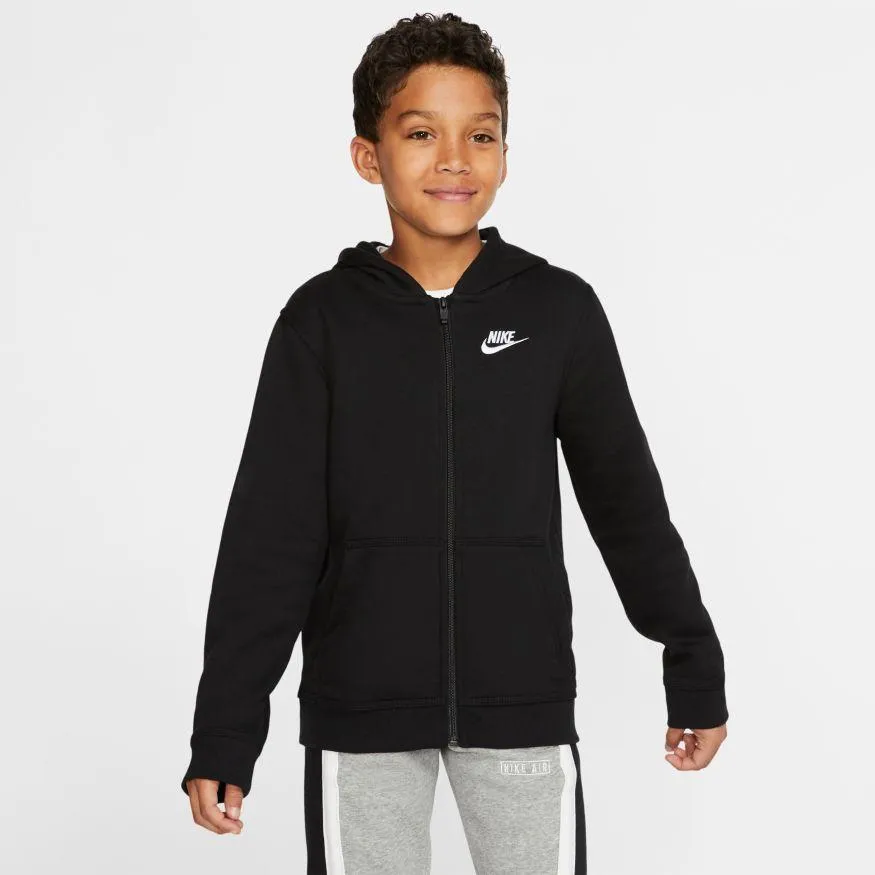 Nike Junior Black Full-Zip Hooded Jacket - Shop Now