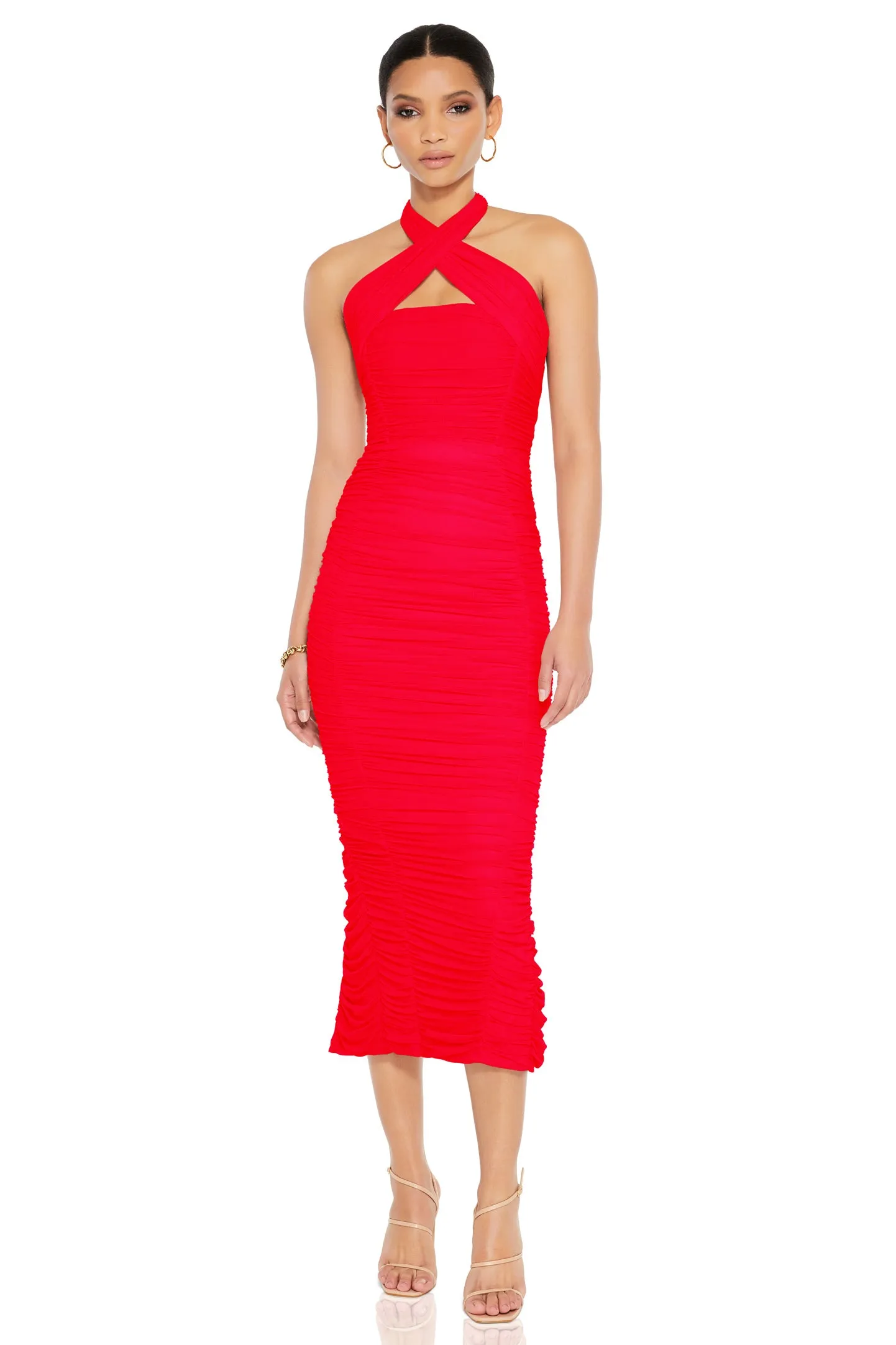 Nookie Monroe Flame Midi Dress