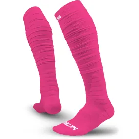 NXTRND extended scrunch football socks pink