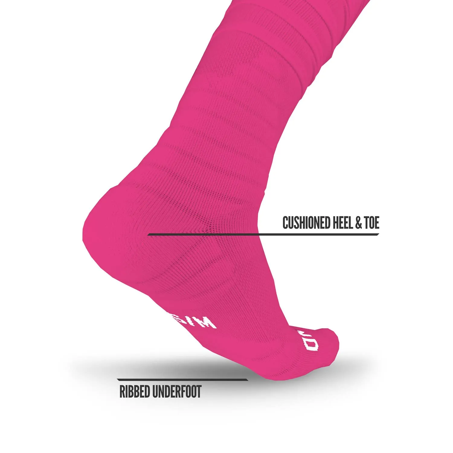 NXTRND extended scrunch football socks pink