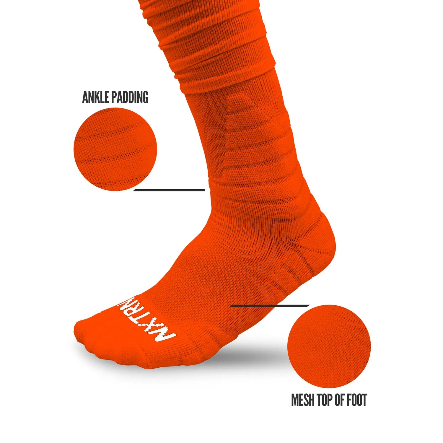 NXTRND XTD Orange Scrunch Football Socks