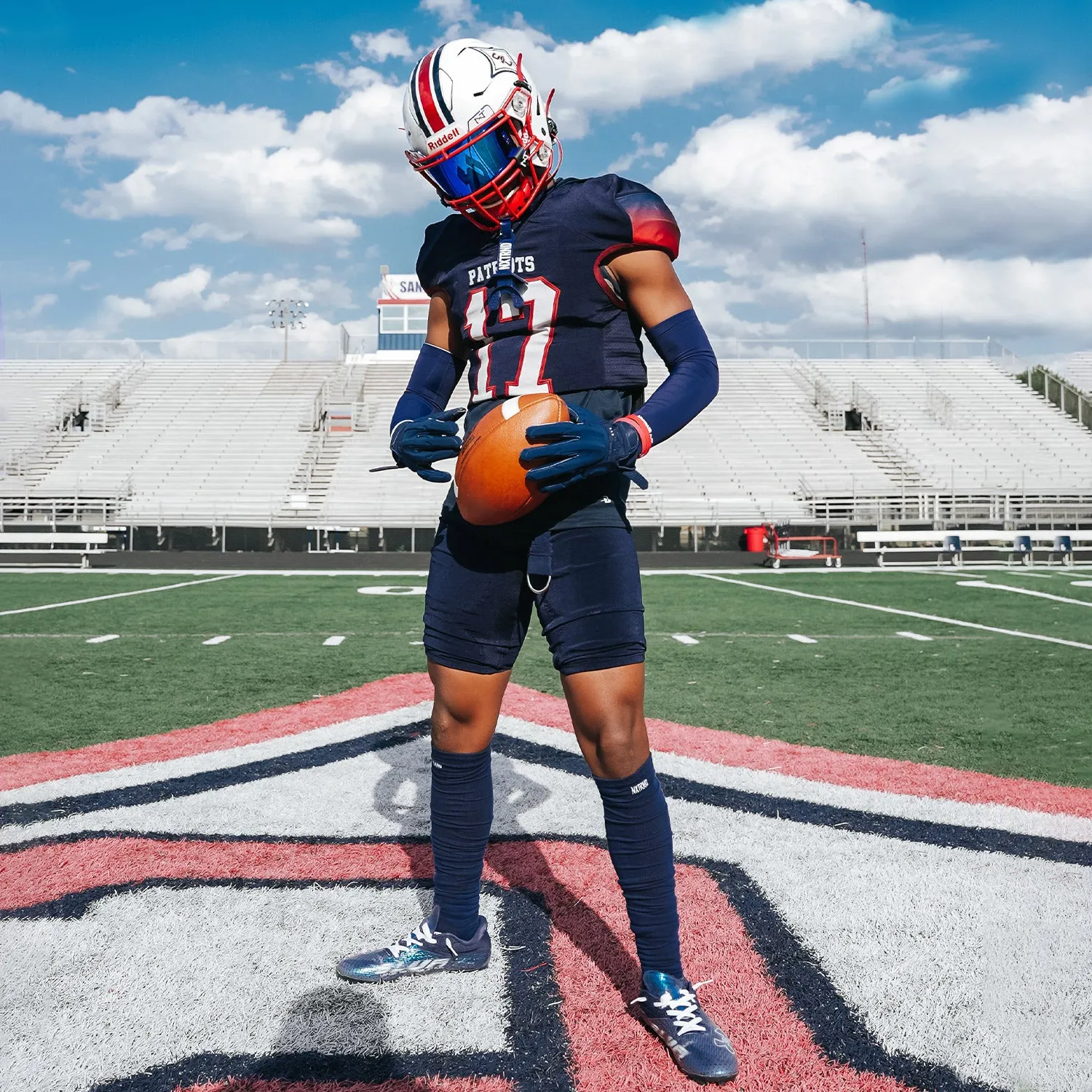 NXTRND XTD Scrunch Football Socks in Navy Blue