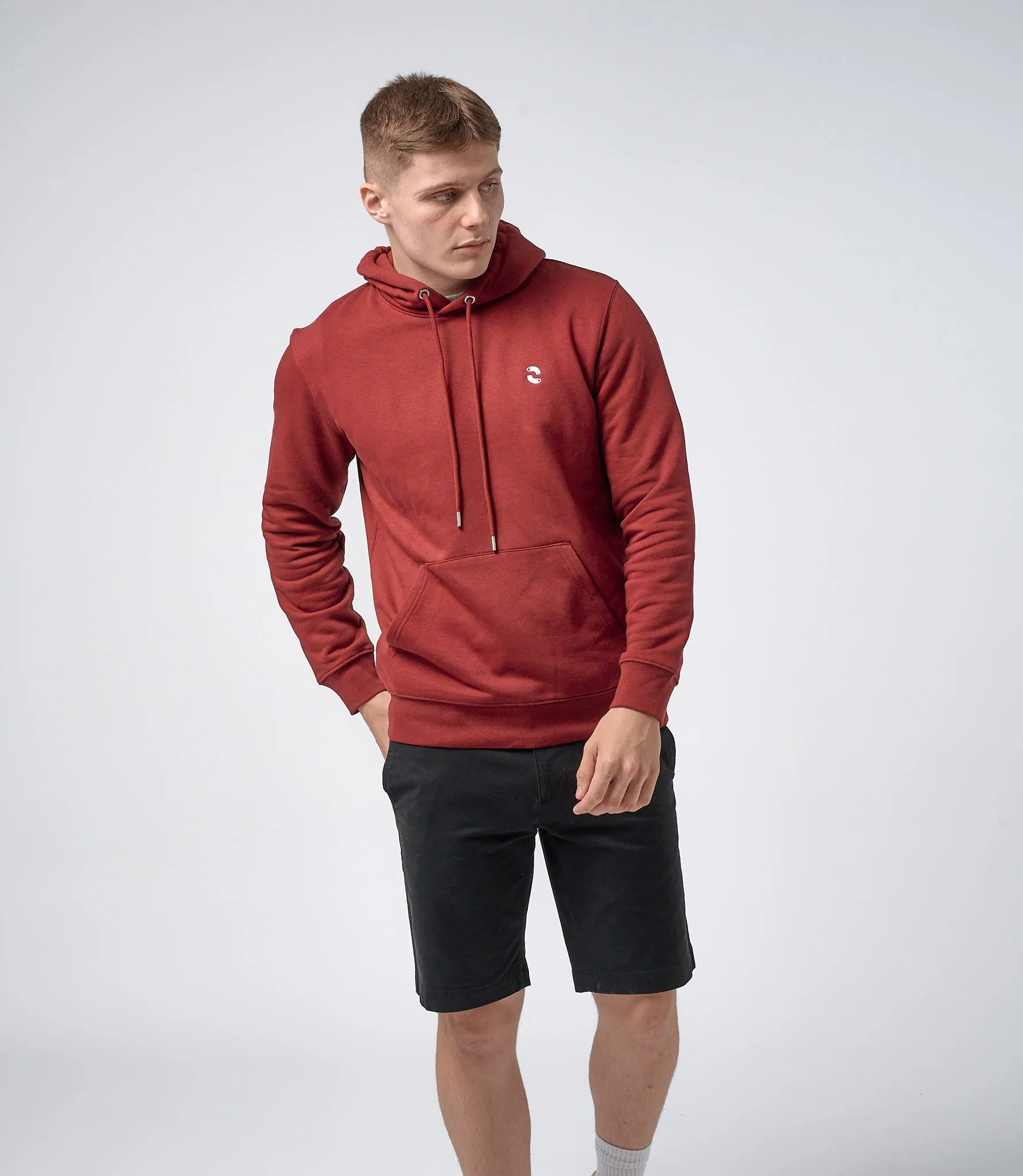 Omnitau Men's Prime Organic Cotton Hoodie - Burgundy