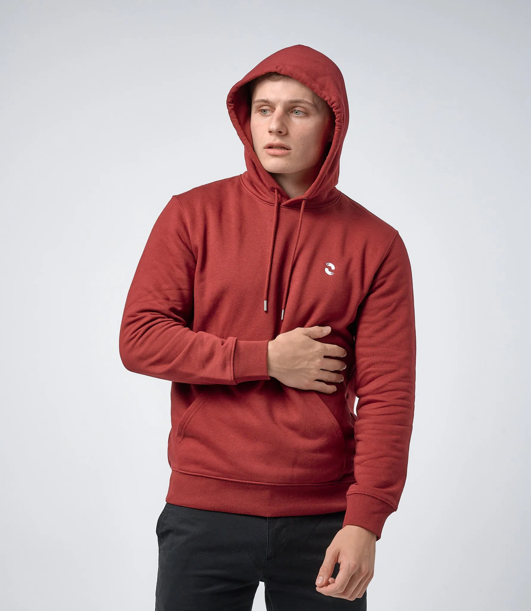 Omnitau Men's Prime Organic Cotton Hoodie - Burgundy