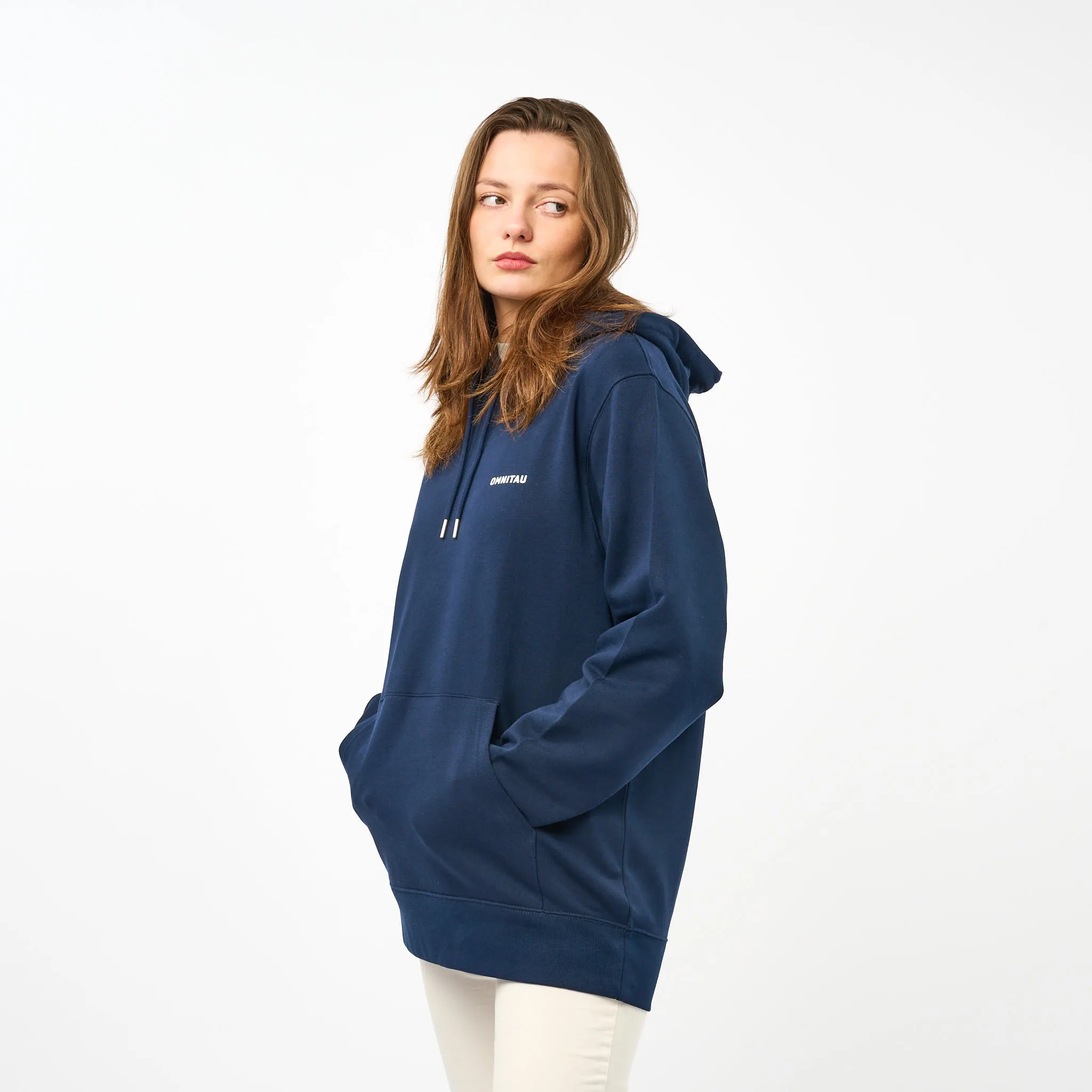 Omnitau Women's Muir Organic Cotton Medium Fit Hoodie - Navy