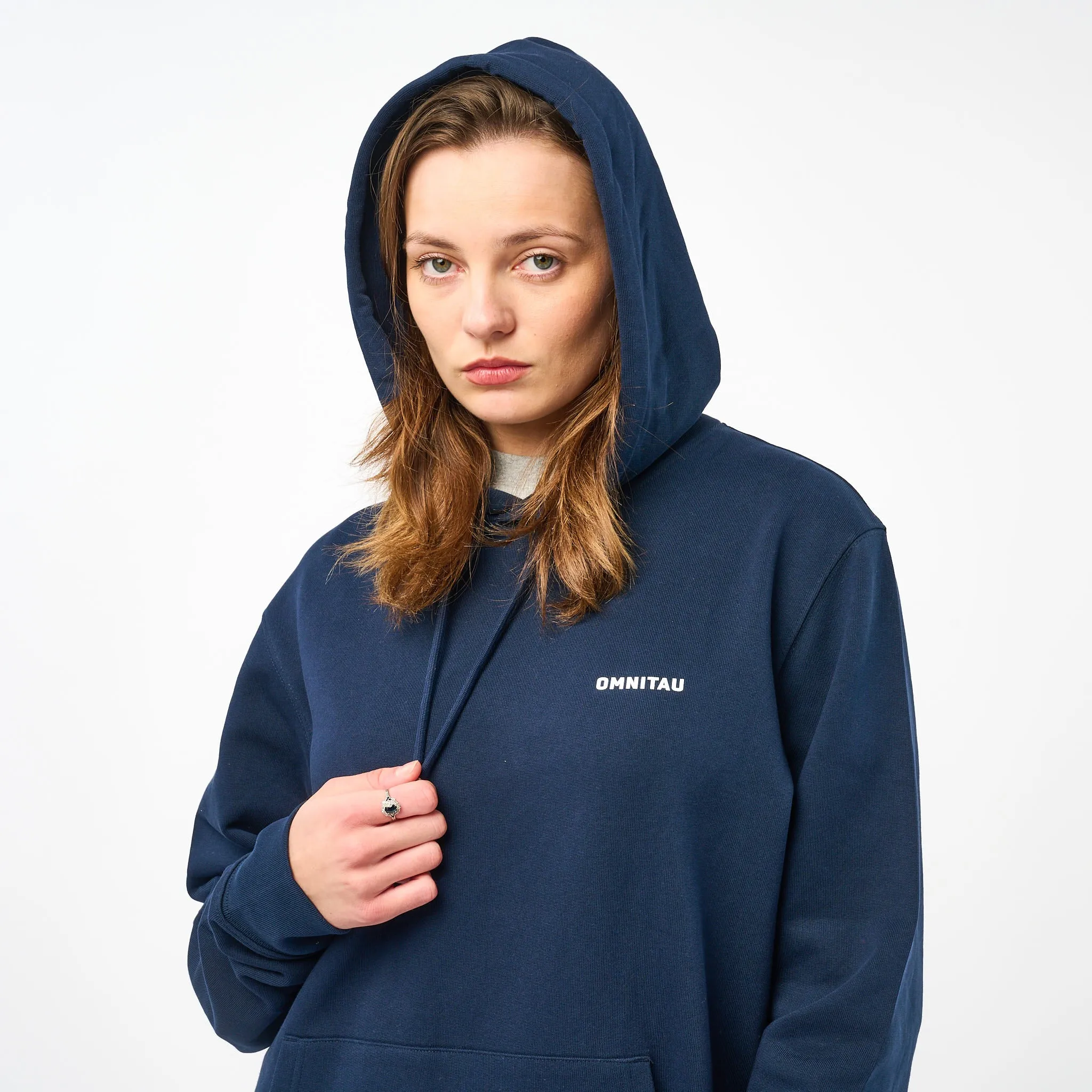 Omnitau Women's Muir Organic Cotton Medium Fit Hoodie - Navy