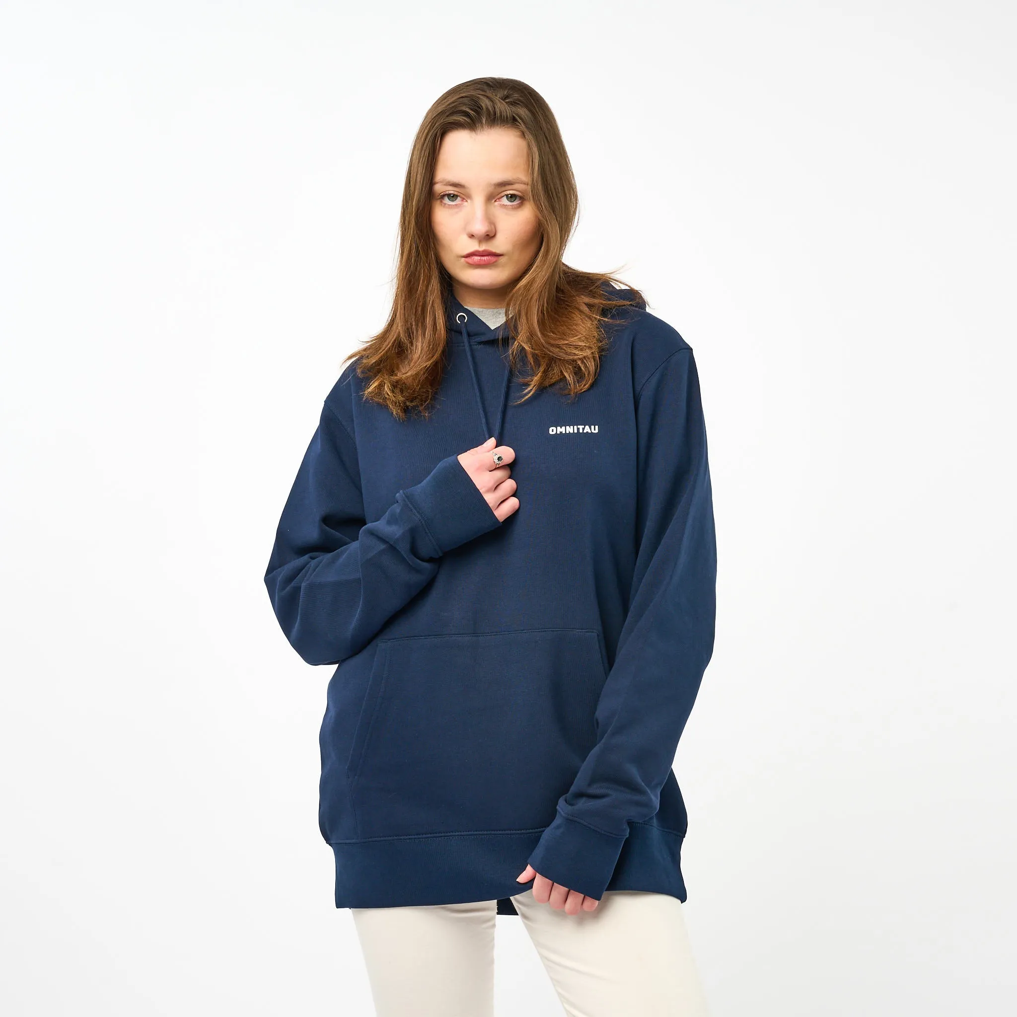 Omnitau Women's Muir Organic Cotton Medium Fit Hoodie - Navy