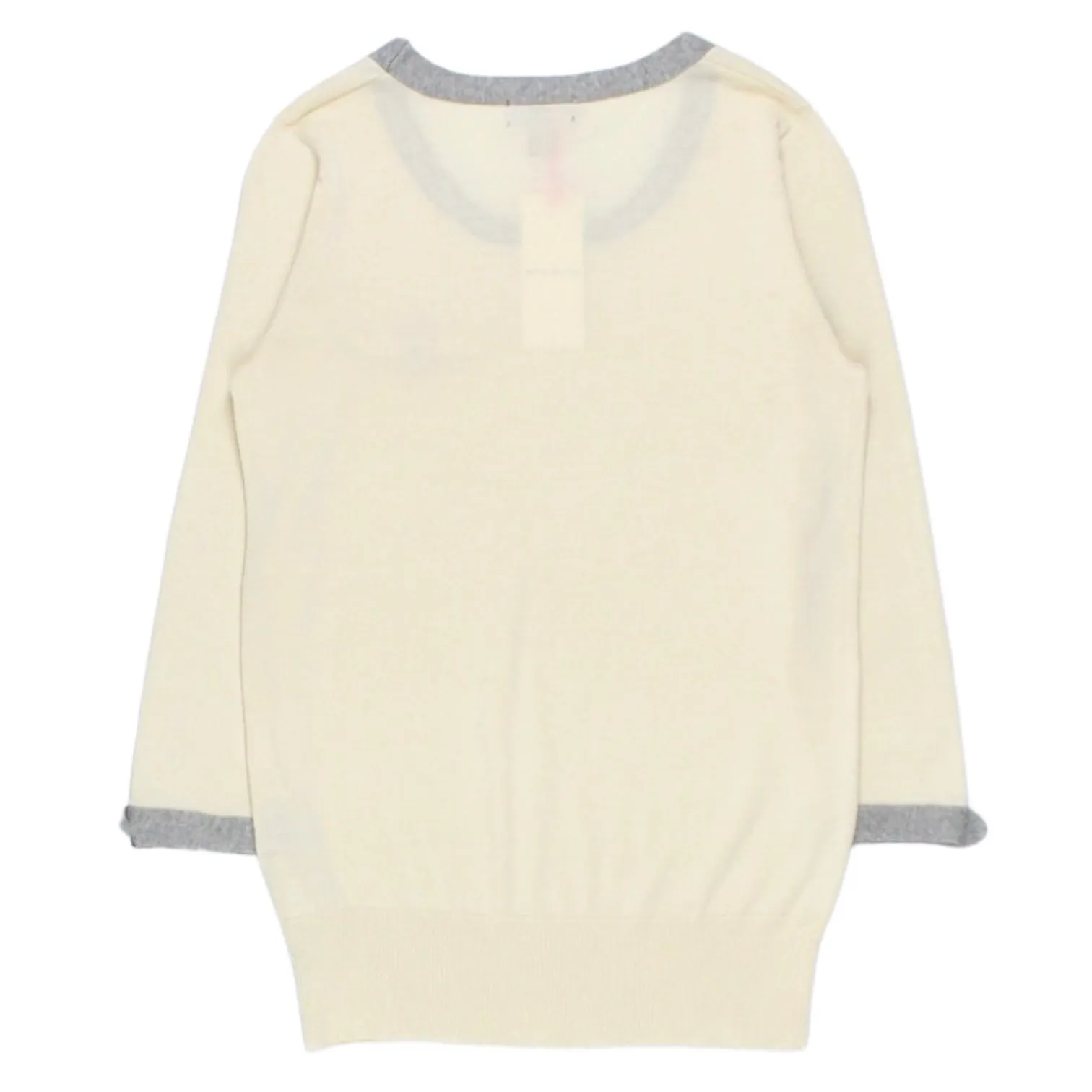 Orla Kiely Cream Contrast Tab 3/4 Sleeve Sweater