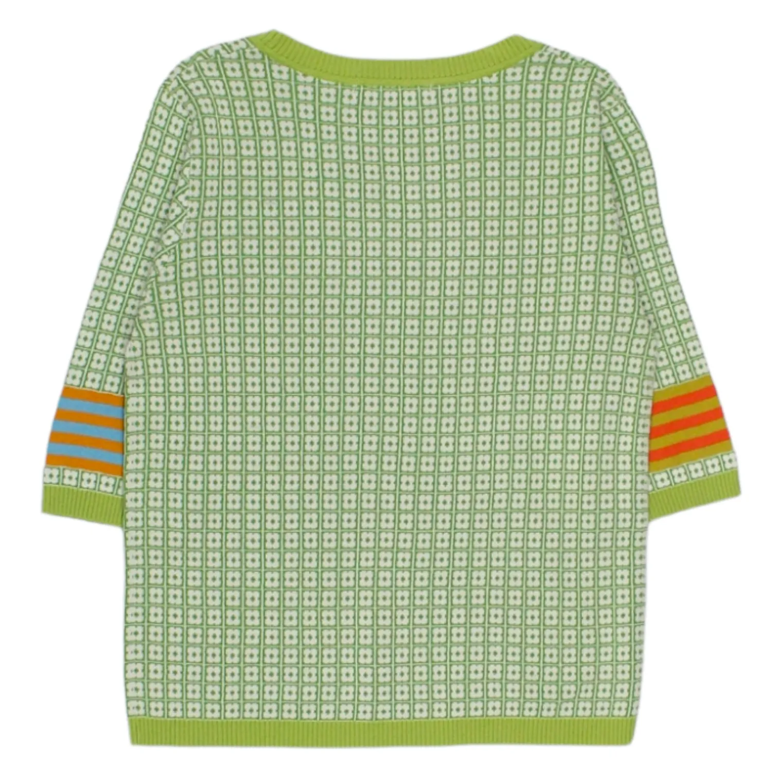 Orla Kiely Green Geo Floral Sweater