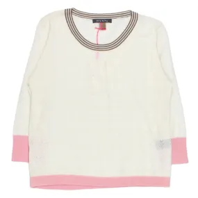 Orla Kiely White Floral Lace Sweater