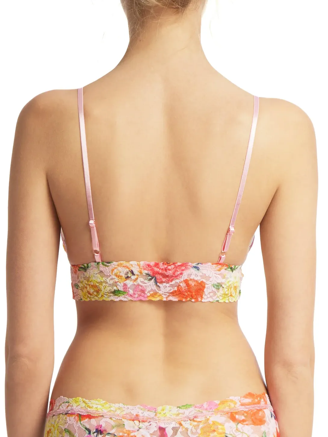 Padded Lace Bralette - Flower Print