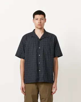 Panama Plaid Shirt, Navy Color