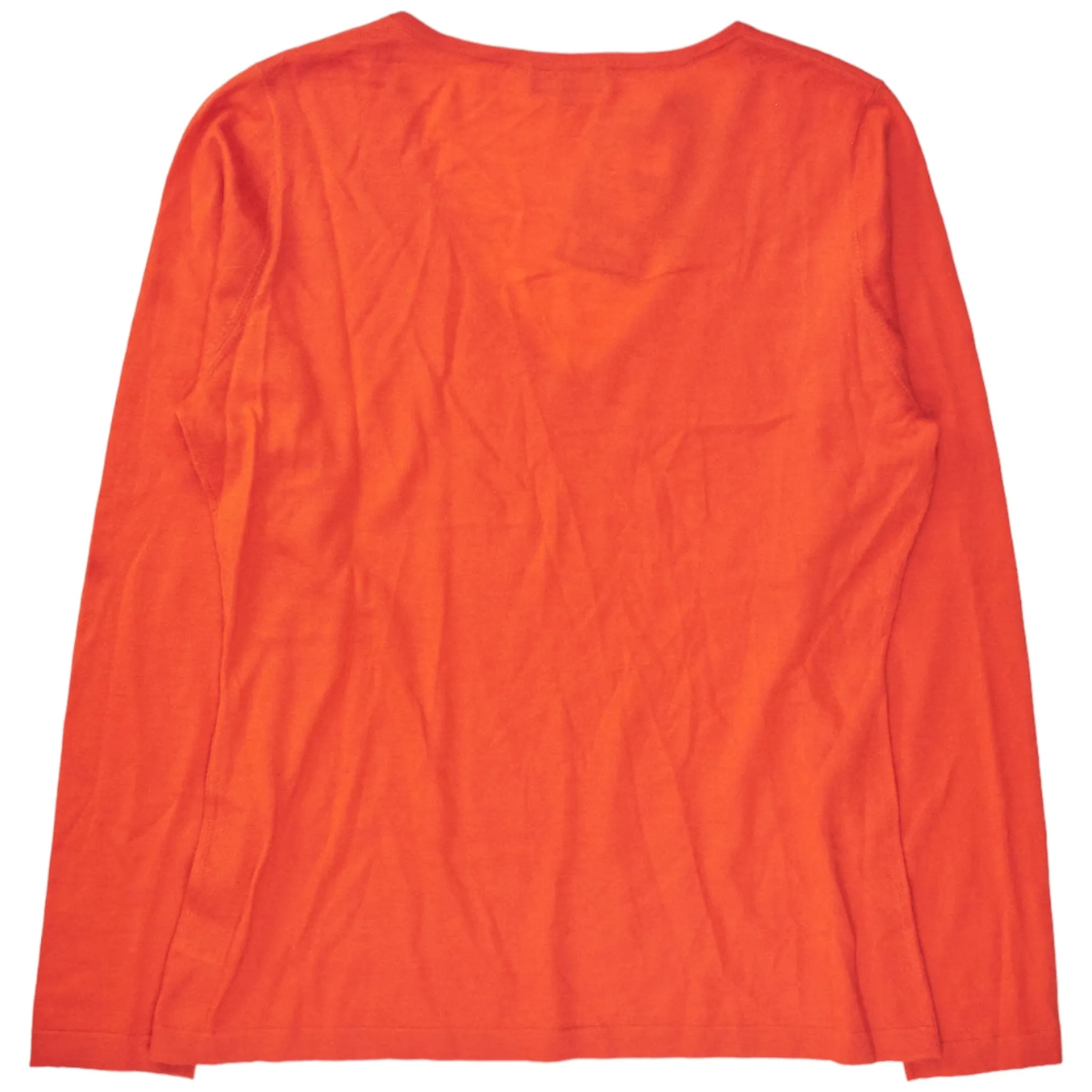 Parker Orange Cashmere V-Neck Sweater