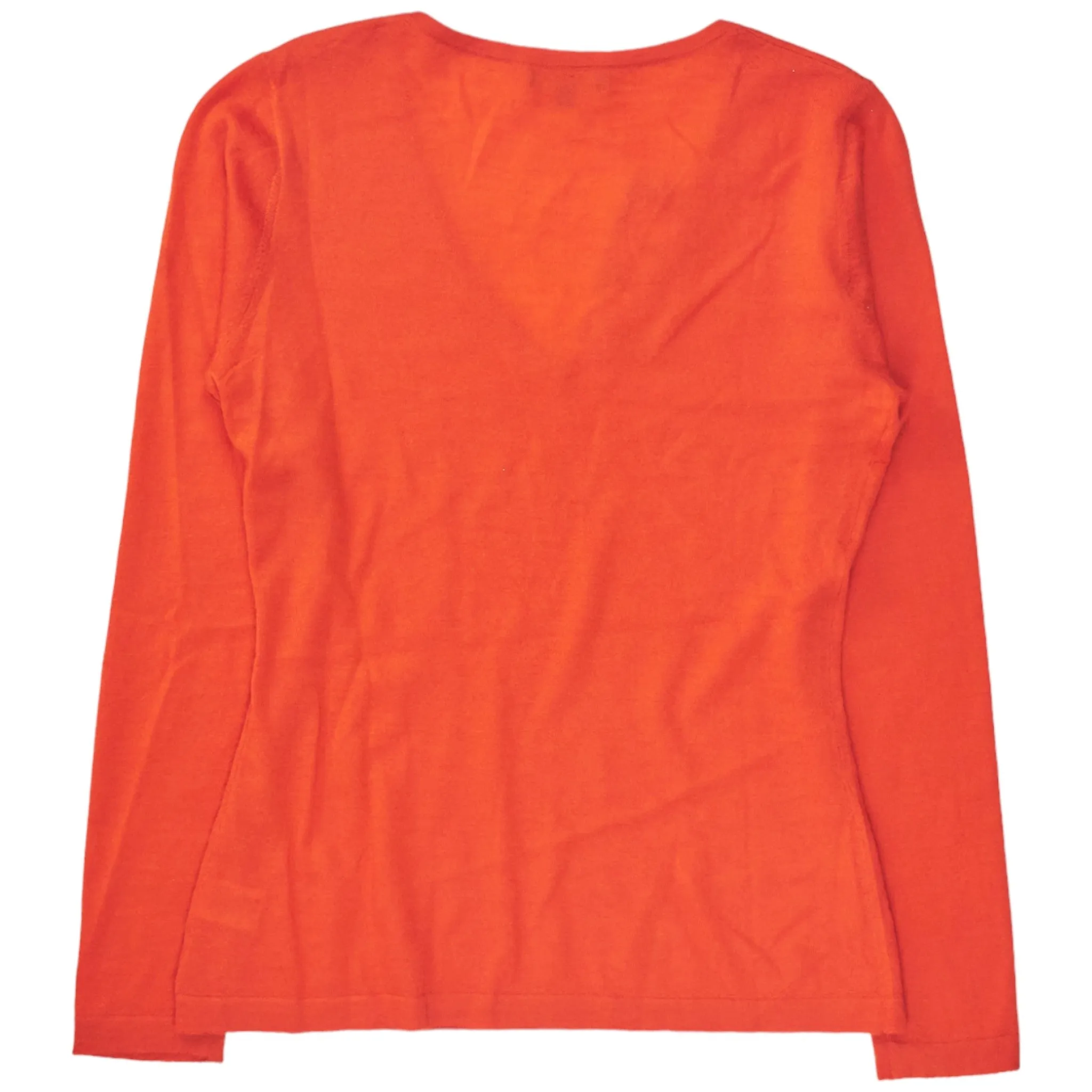 Parker Orange Cashmere V-Neck Sweater