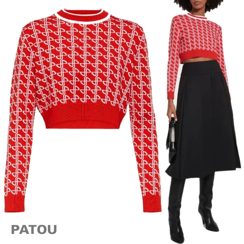 PATOU V-neck and Crew neck tops.