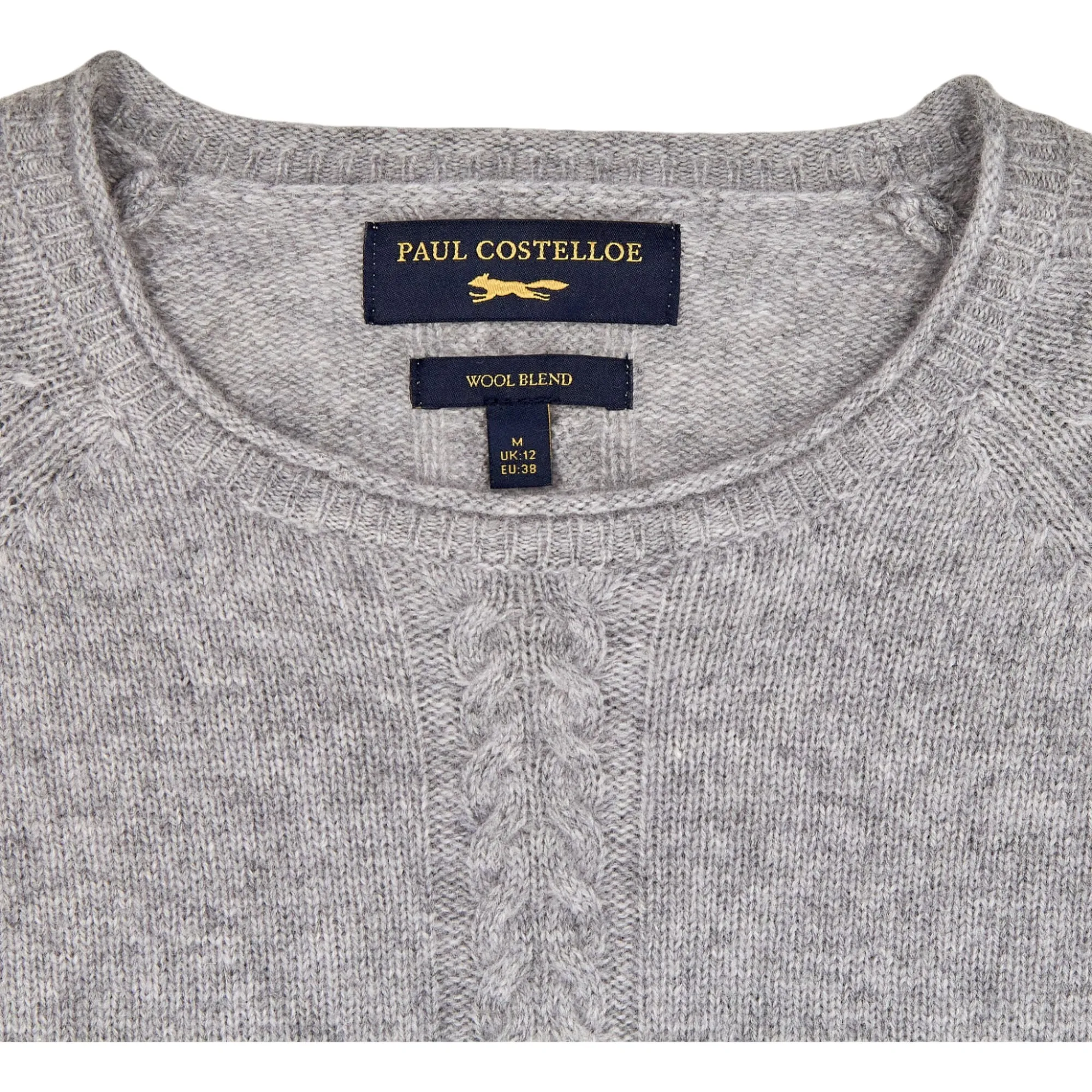 Paul Costelloe Grey Wool Blend Pullover Sweater