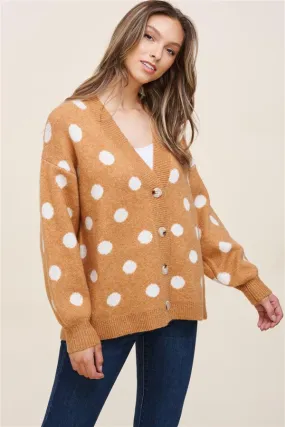 POLKA DOT SWEATER CARDIGAN