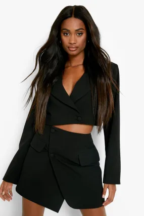 Premium Marl Cropped Oversized Blazer