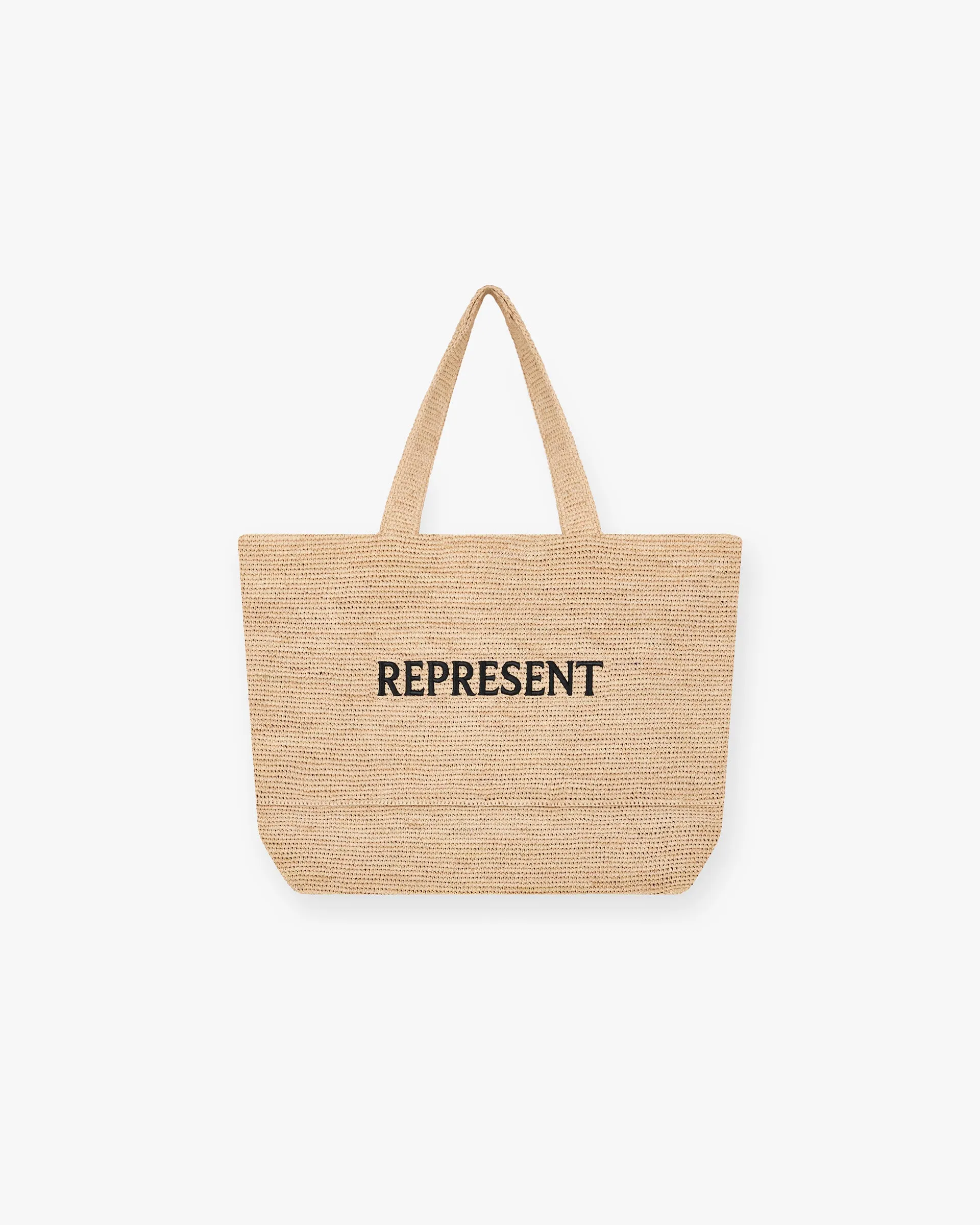 Raffia Tote Bag - Latte