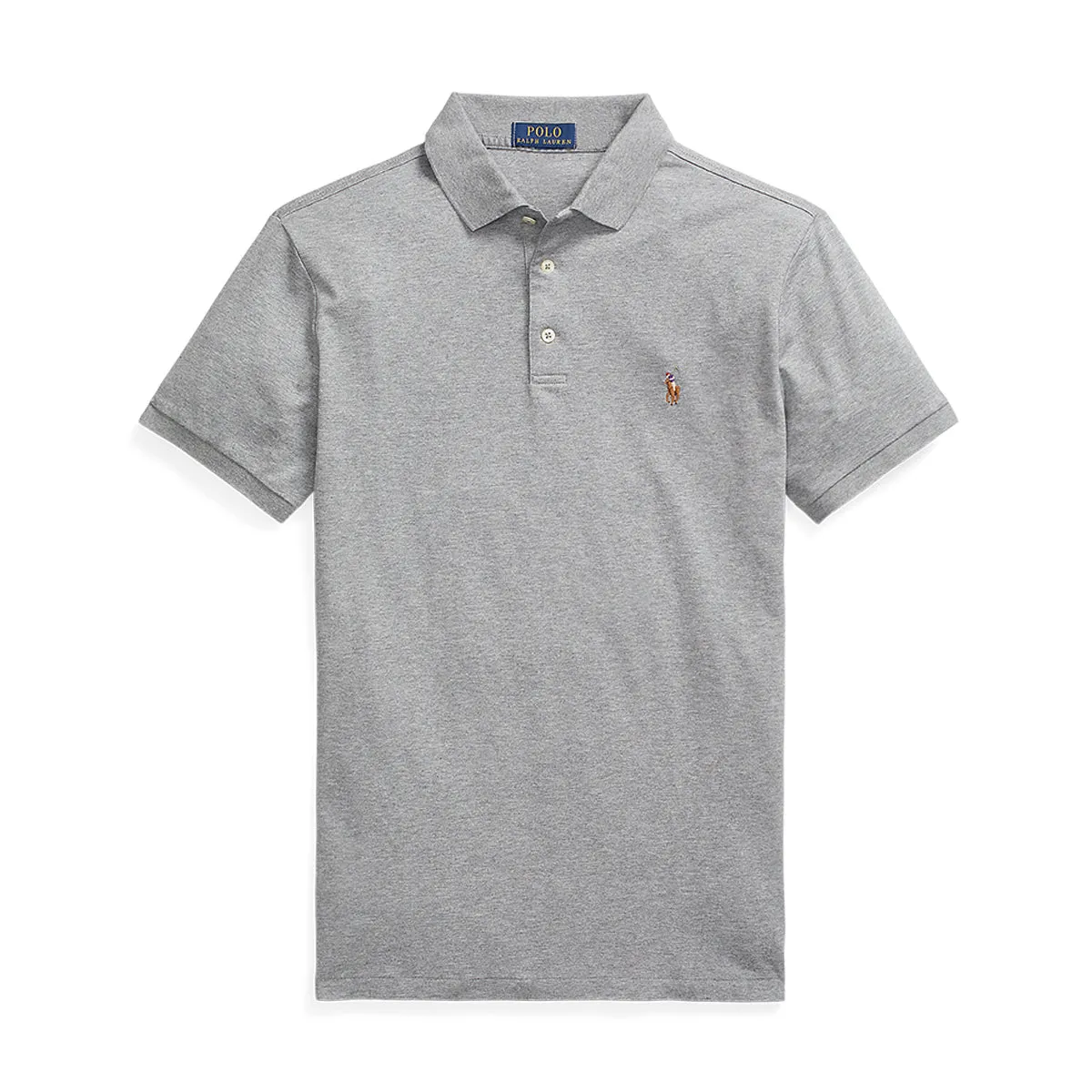 Ralph Lauren Grey Custom Slim Fit Cotton Polo Shirt