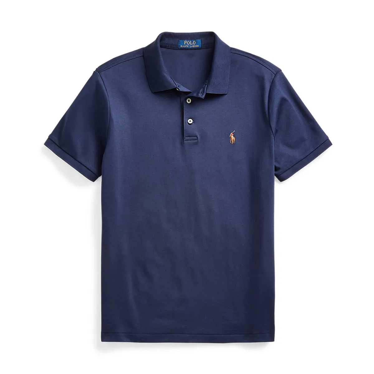 Ralph Lauren Navy Polo Shirt - Custom Slim Fit, Soft Cotton