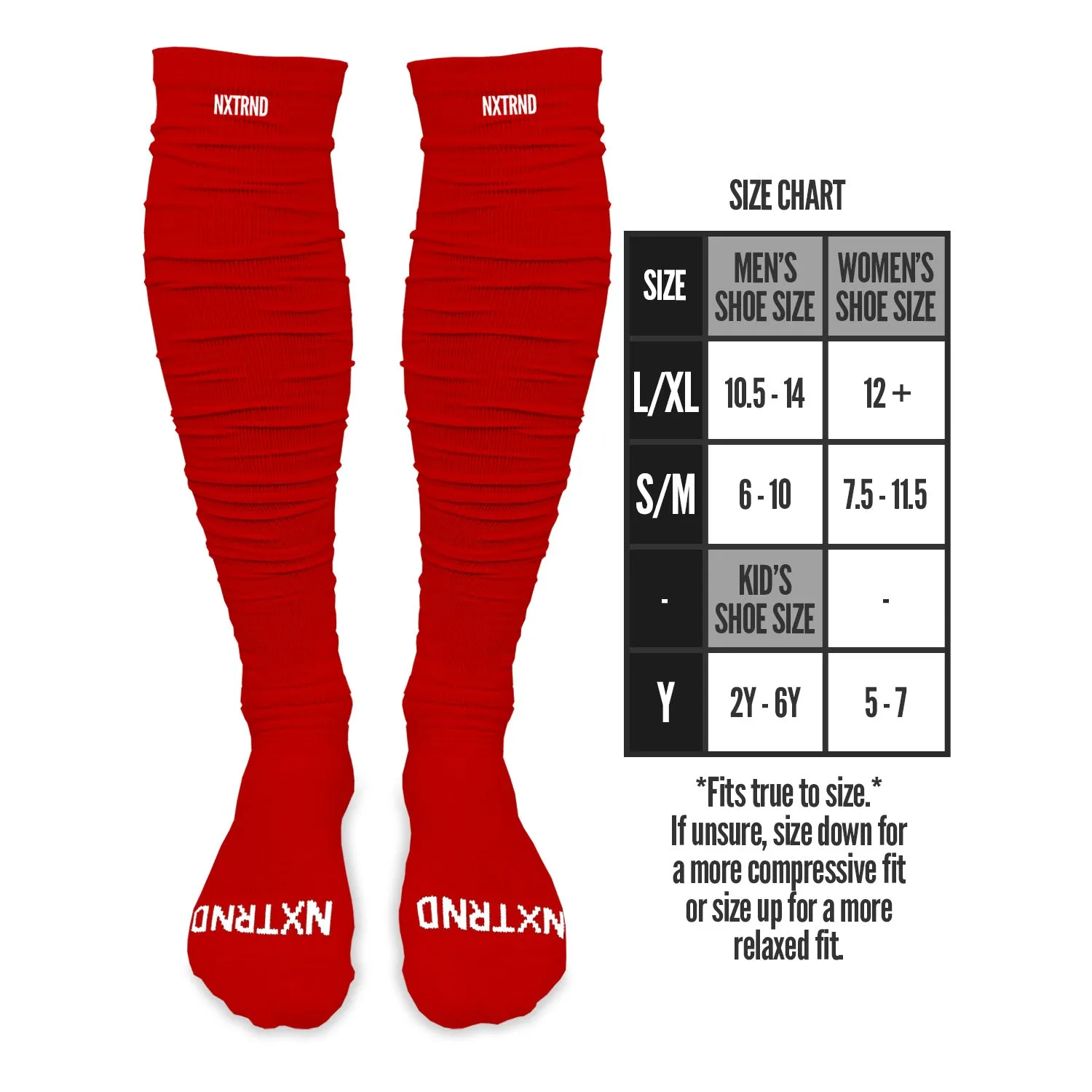 Red Football Socks - NXTRND XTD Scrunch