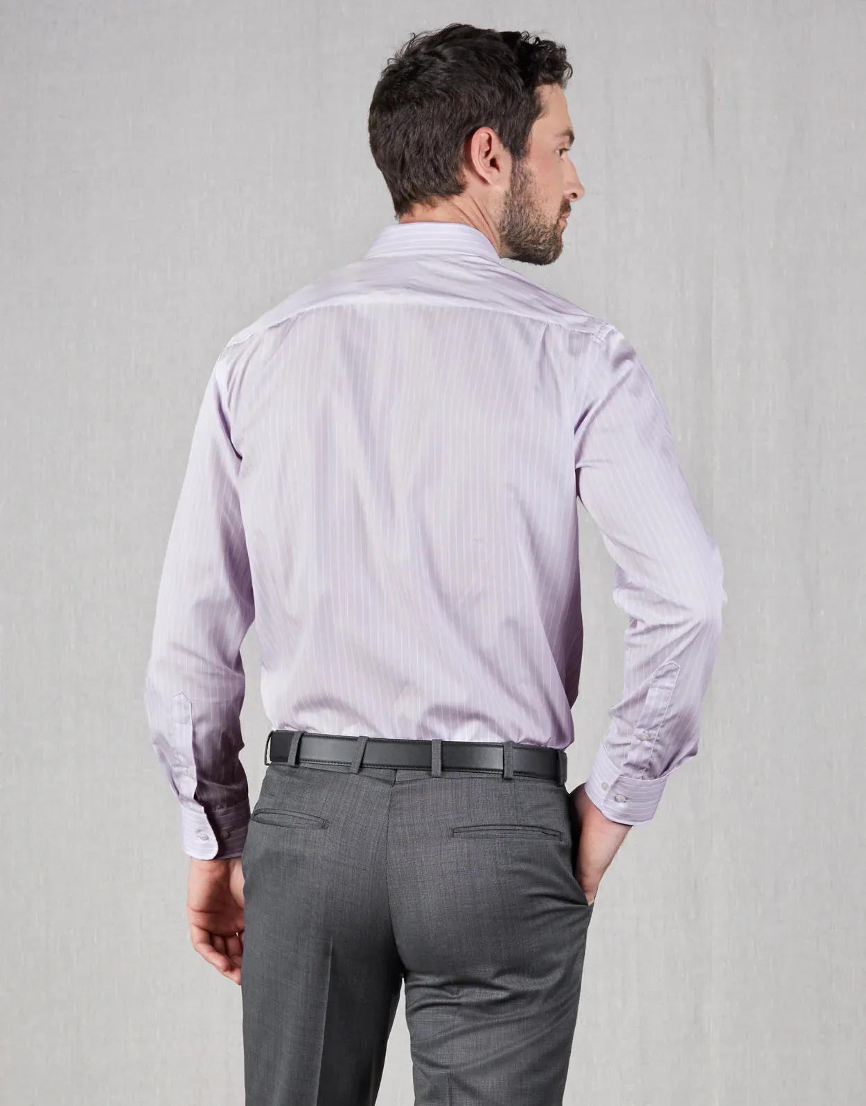 Rembrandt Sinatra Shirt Lilac Stripe