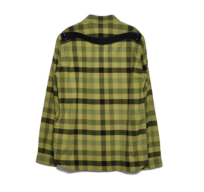 Rick Owens Unisex Street Style Long Sleeve Plaid Patterns