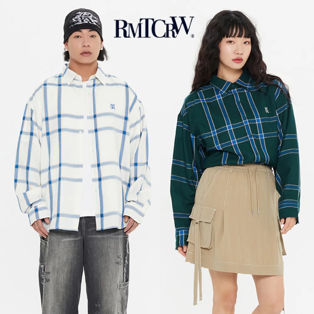 ROMANTIC CROWN | Plaid Patterns Long Sleeves Logo - Unisex Street Style