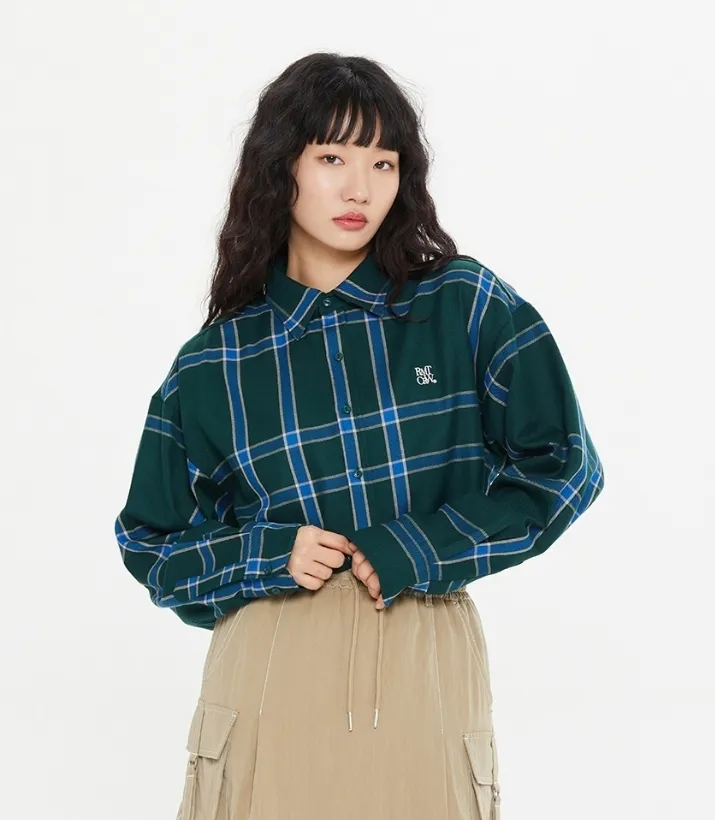 ROMANTIC CROWN | Plaid Patterns Long Sleeves Logo - Unisex Street Style