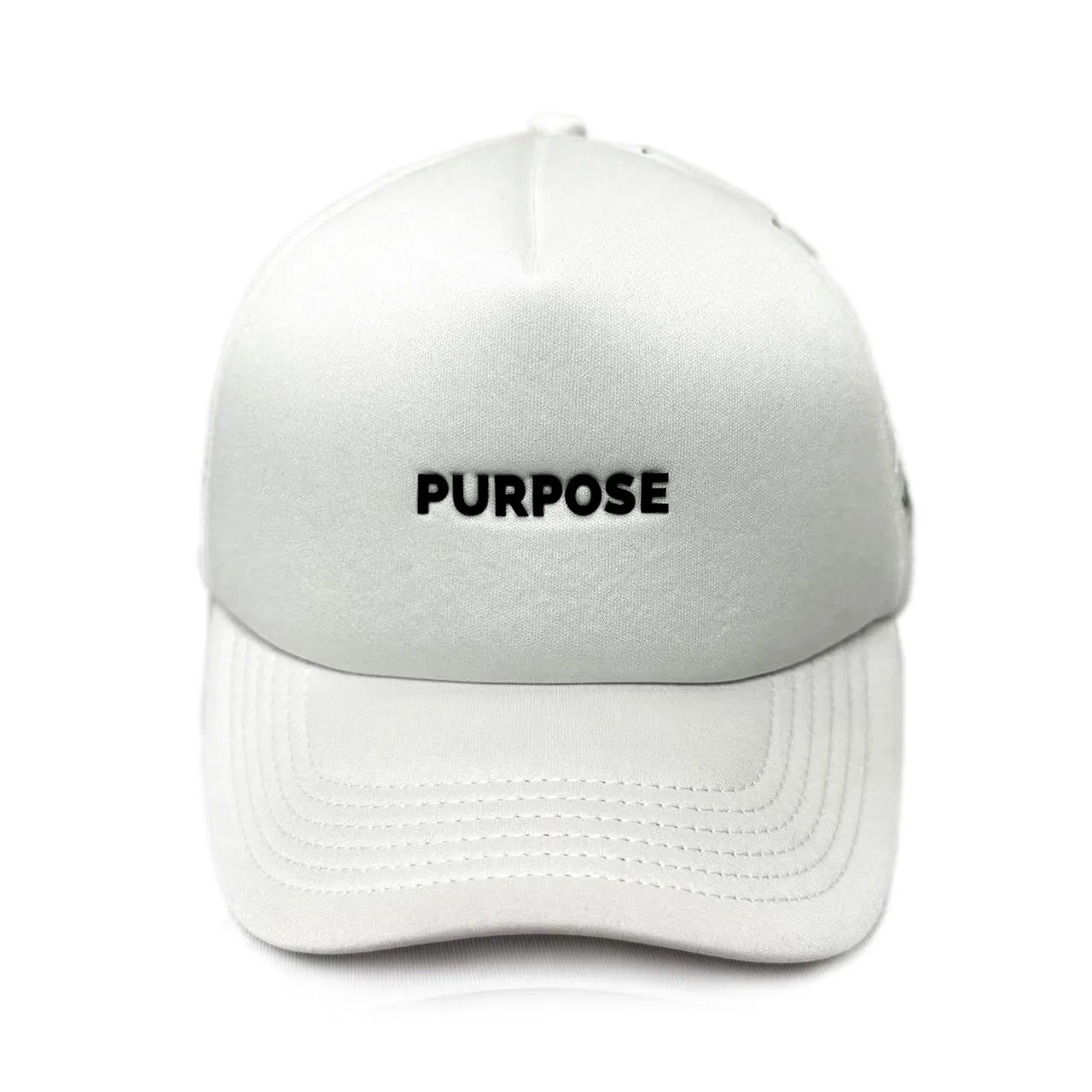 Running Trucker Cap Snapback Laser-Cut White - Google SEO friendly result: White Laser-Cut Running Trucker Cap Snapback