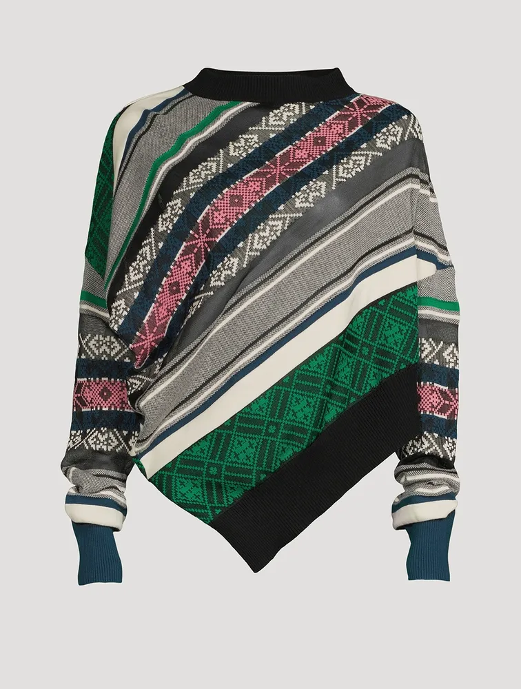 SACAI Jacquard Rug Sweater