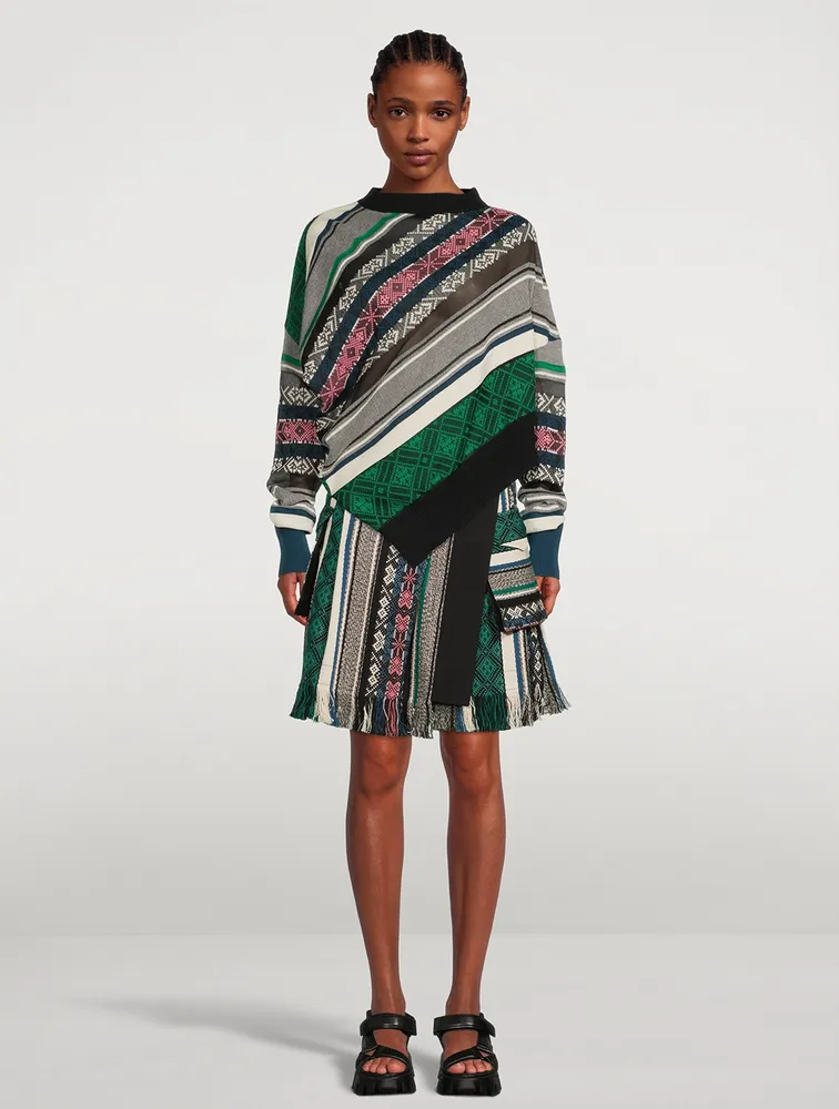 SACAI Jacquard Rug Sweater