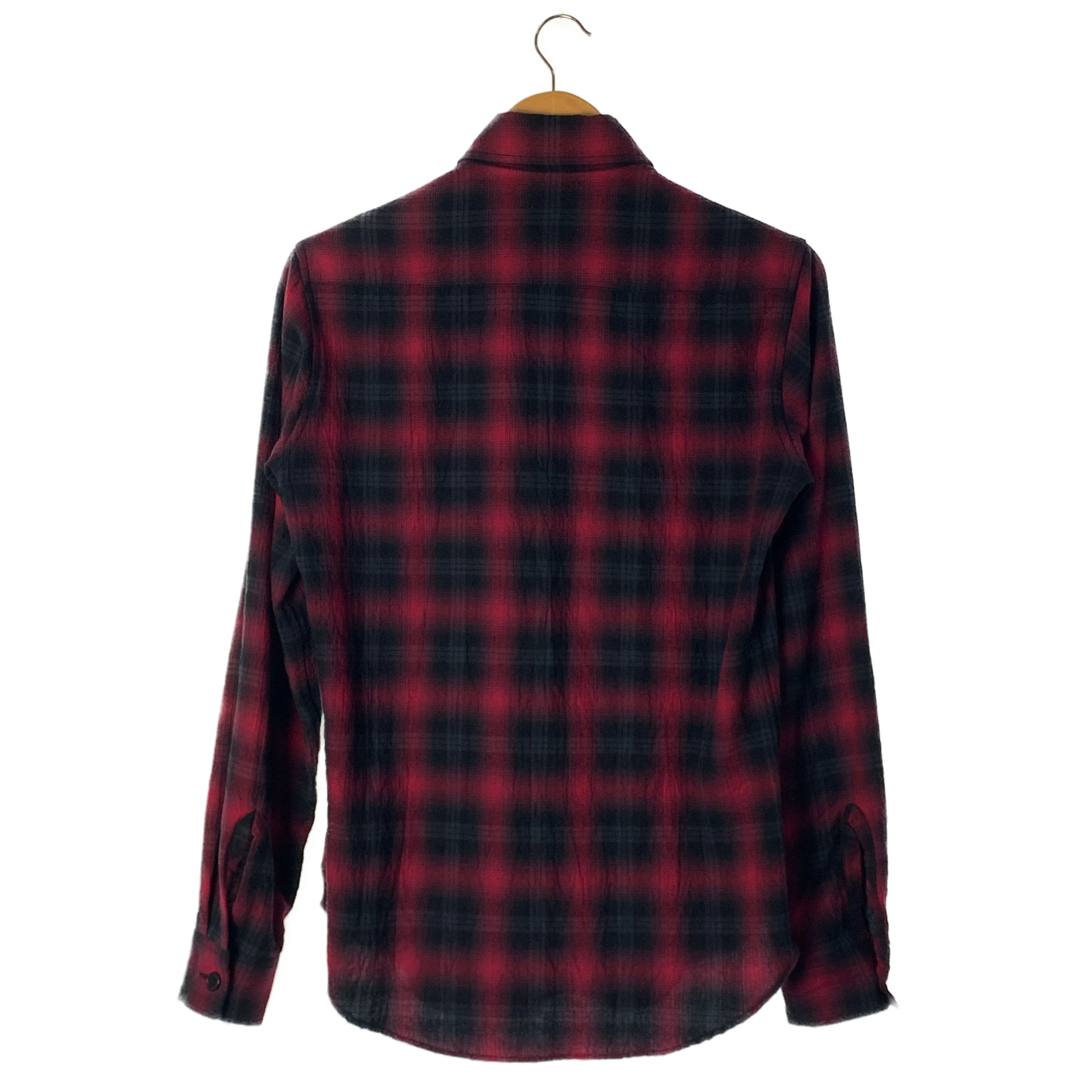 Saint Laurent LS Shirt XS Red Cotton Plaid 407723