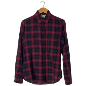 Saint Laurent LS Shirt XS Red Cotton Plaid 407723