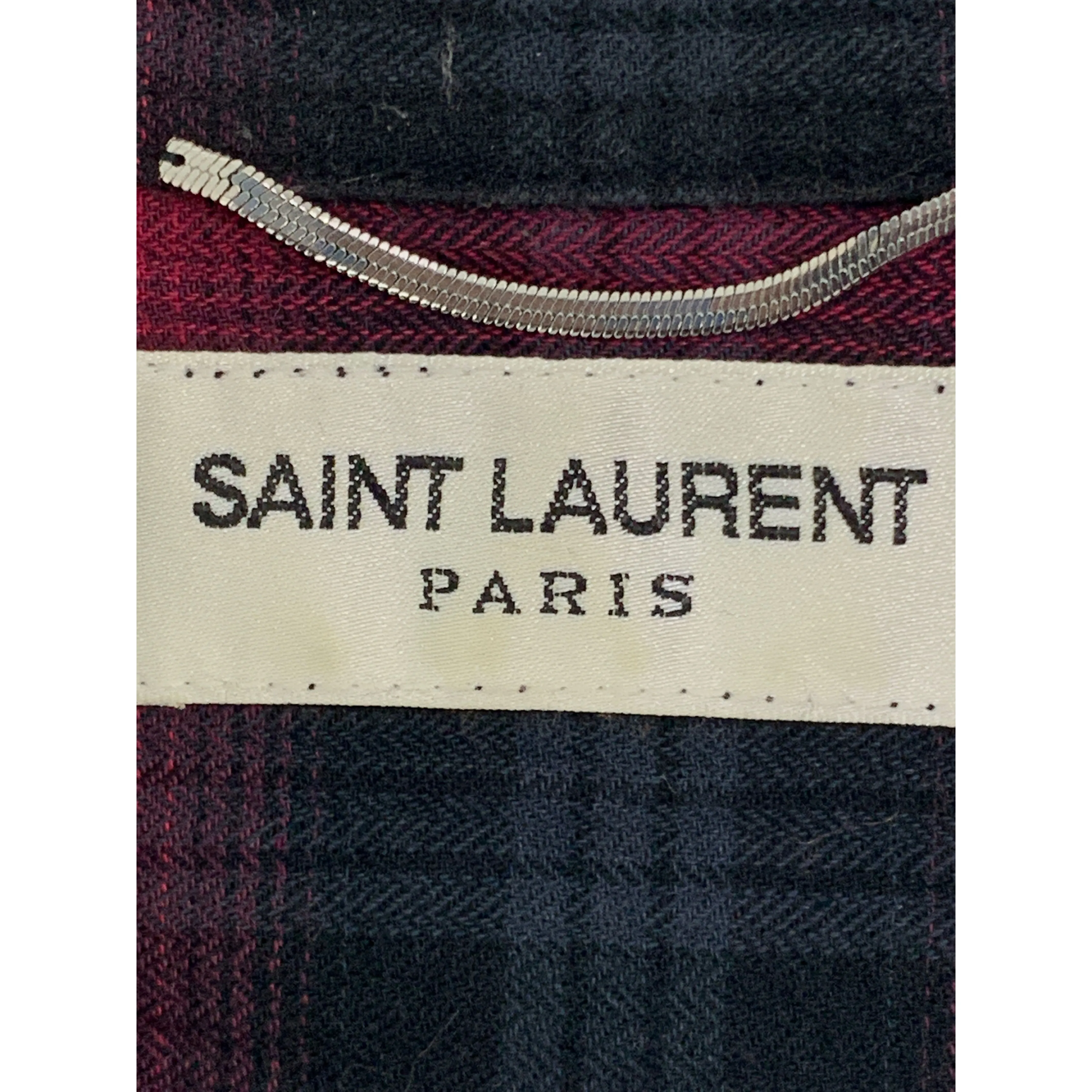 Saint Laurent LS Shirt XS Red Cotton Plaid 407723