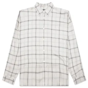 Shadow Plaid Rayon Shirt - Natural