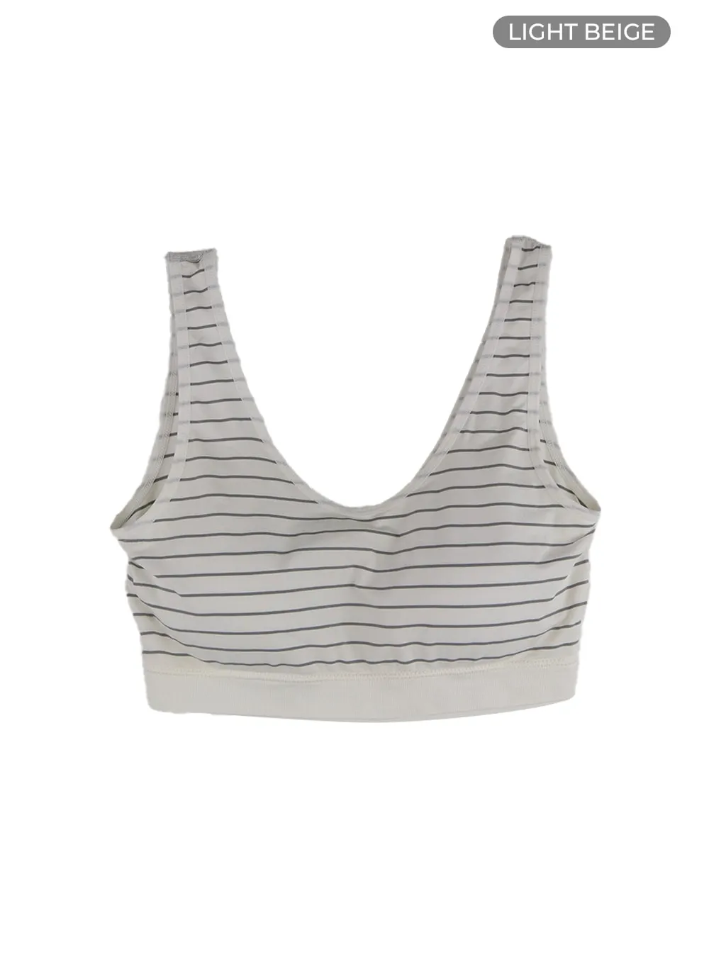 Striped Padded Sports Bra OM408