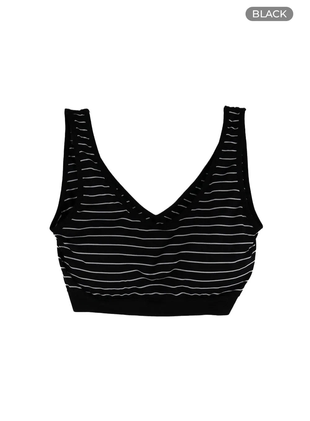 Striped Padded Sports Bra OM408